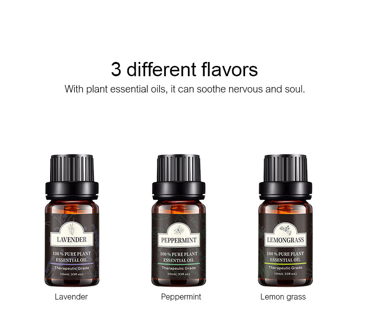 Top 3 Essential Oil Set - 100% Plant-Based, Therapeutic Grade