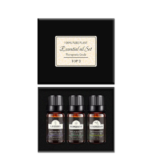 Top 3 Essential Oil Set - 100% Plant-Based, Therapeutic Grade